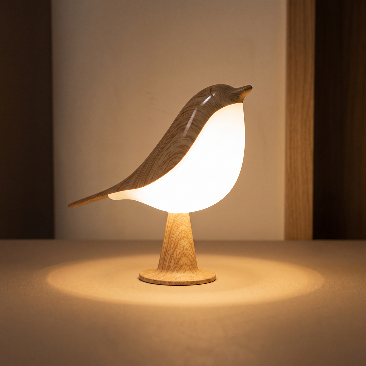 La Mésange allumée, lumière douce et chaude dans une pièce tamisée